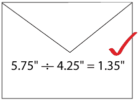 USPS envelope aspect ratio