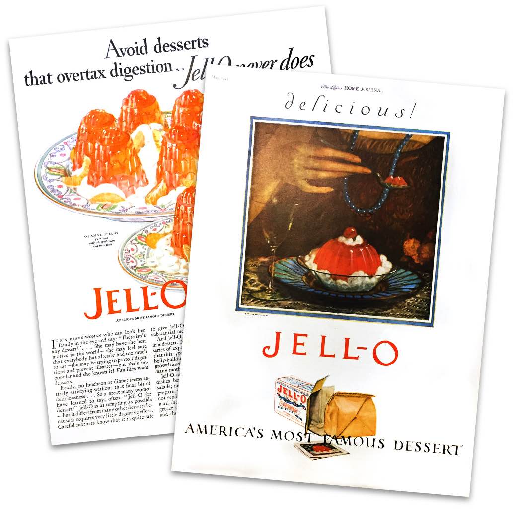 vintage Jell-O ads