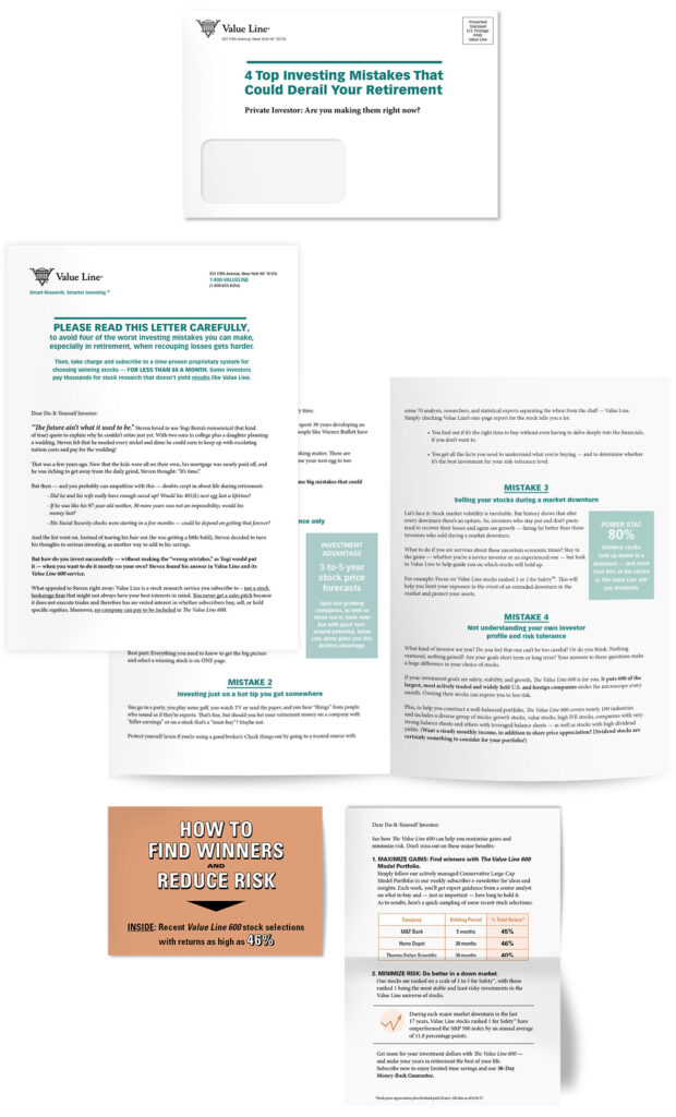 Value Line Direct Mail Package