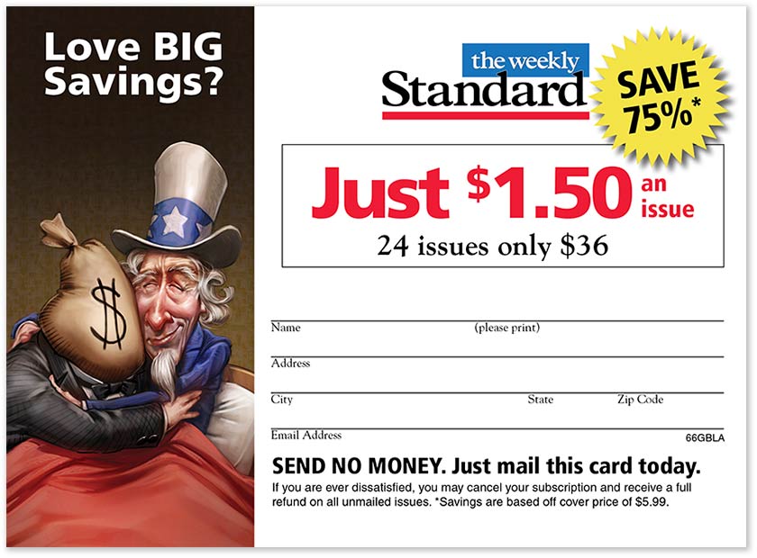 The Weekly Standard Insert Card